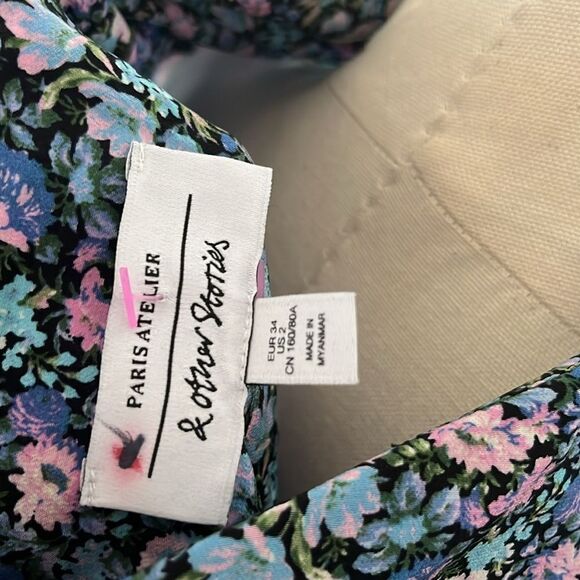 & Other‎ Stories Purple Floral Button Down - Picture 5 of 5